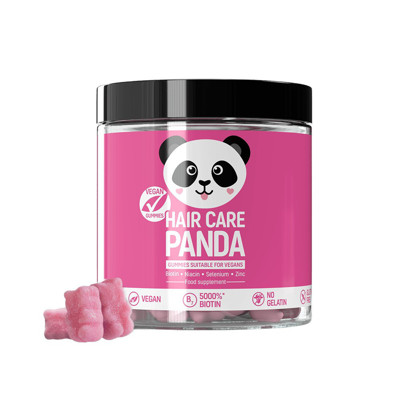 Maisto papildas „Hair Care Panda“ plaukų priežiūrai, 300 g, 60 tablečių