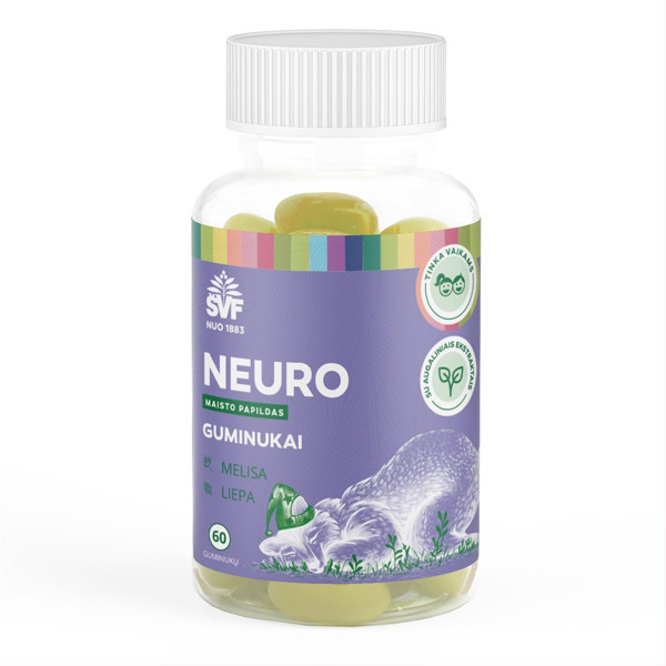 ŠVENČIONIŲ VAISTAŽOLĖS NEURO VAIKAMS, nervų sistemai, 60 guminukų paveikslėlis