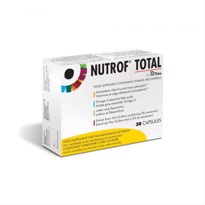 NUTROF TOTAL, regėjimo išsaugojimui, 30 minkštų želatinos kapsulių paveikslėlis