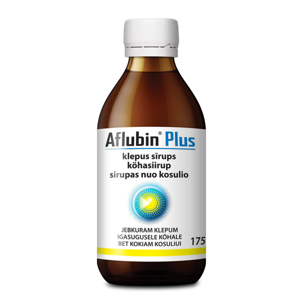 AFLUBIN PLUS, sirupas nuo kosulio, 175ml paveikslėlis AFLUBIN PLUS, sirupas nuo kosulio, 175ml paveikslėlis