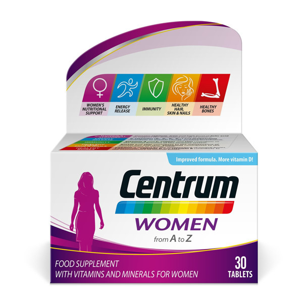 CENTRUM WOMEN, multivitaminai moterims, 30 tablečių paveikslėlis