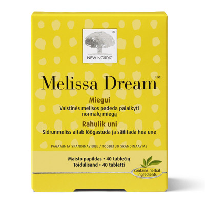 NEW NORDIC MELISSA DREAM, 40 tablečių paveikslėlis