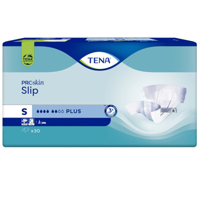 TENA SLIP PLUS, Anatominės sauskelnės šlapimo nelaikymui, S, 30 vnt. paveikslėlis