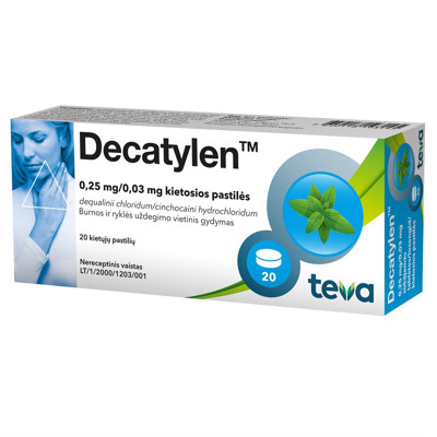DECATYLEN, 0,25 mg/0,03 mg, kietosios pastilės, N20  paveikslėlis