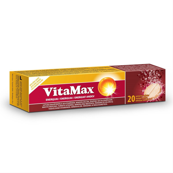 VITAMAX, tirpiosios tabletės, apelsinų skonio, 20 vnt. paveikslėlis