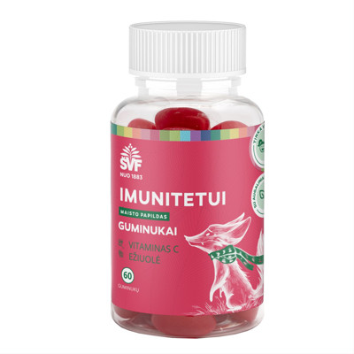 ŠVENČIONIŲ VAISTAŽOLĖS IMUNITETUI, guminukai vaikams, 60 guminukų paveikslėlis