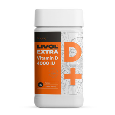 LIVOL EXTRA, vitaminas D, 4000TV, N120 paveikslėlis