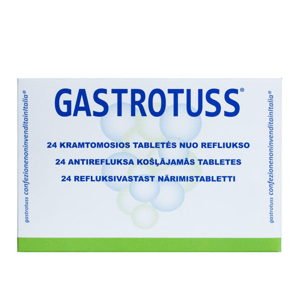 GASTROTUSS, kramtomosios tabletės nuo refliukso, N24 paveikslėlis