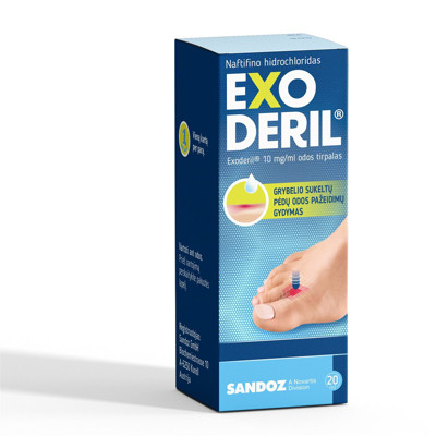 EXODERIL, 10 mg/ml, odos tirpalas, 20 ml  paveikslėlis