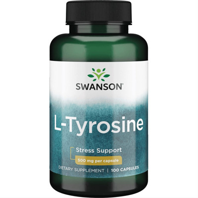 SWANSON L-TIROZINAS, 500 mg, 100 kapsulių paveikslėlis