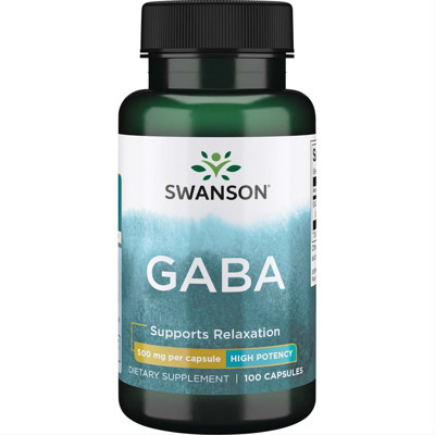 SWANSON GABA, 500 mg, 100 kapsulių paveikslėlis