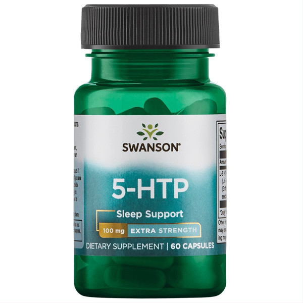 SWANSON 5-HTP, 100 mg, 60 kapsulių paveikslėlis