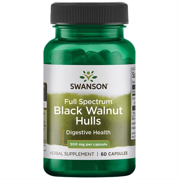 SWANSON BLACK WALNUT (JUODASIS RIEŠUTMEDIS) 500 mg, 60 kapsulių paveikslėlis