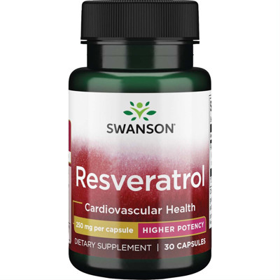SWANSON RESVERATROL, 250 mg, 30 kapsulių paveikslėlis