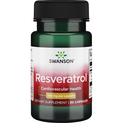 SWANSON RESVERATROL, 100 mg, 30 kapsulių paveikslėlis