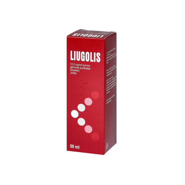 LIUGOLIS, 12,5 mg/ml, burnos gleivinės purškalas (tirpalas), 50 ml paveikslėlis