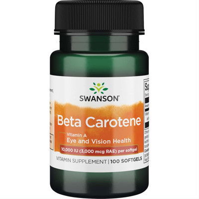 SWANSON, Beta karotenas (Vitaminas A), kapsulės, N100 paveikslėlis