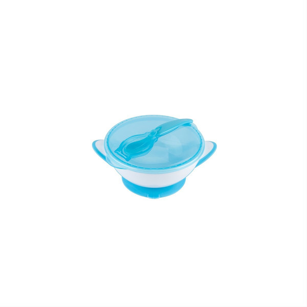 BABYONO, lėkštė limpančiu dugnu + šaukštelis, nuo 6+ mėn., mėlynas, 1063/01 paveikslėlis