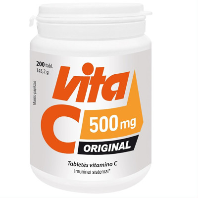 VITA C ORIGINAL 500 mg, 200 tablečių paveikslėlis