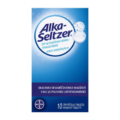ALKA-SELTZER 324 mg, šnypščiosios tabletės, N10  paveikslėlis