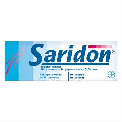 SARIDON tabletės, N10  paveikslėlis