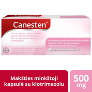 CANESTEN, 500 mg, makšties minkštoji kapsulė, N1  paveikslėlis