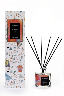 ACAPPELLA namų kvapas su lazdelėmis, Design Saffron oud, 300 ml paveikslėlis