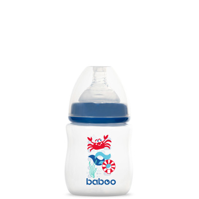 Baboo anti-colic maitinimo buteliukas, 150 ml, mėlyna, Marine, 0+ mėn paveikslėlis