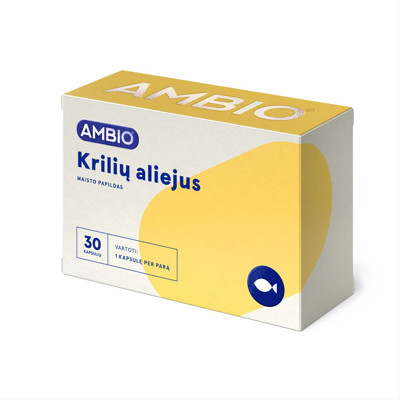 AMBIO KRILIŲ ALIEJUS, 500 mg, 30 kapsulių  paveikslėlis