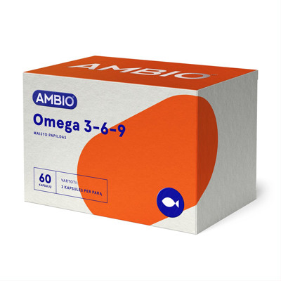 AMBIO OMEGA 3-6-9, 60 kapsulių paveikslėlis
