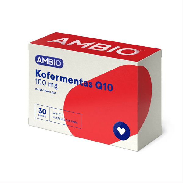 AMBIO KOFERMENTAS Q10, 100 mg, 30 kapsulių  paveikslėlis