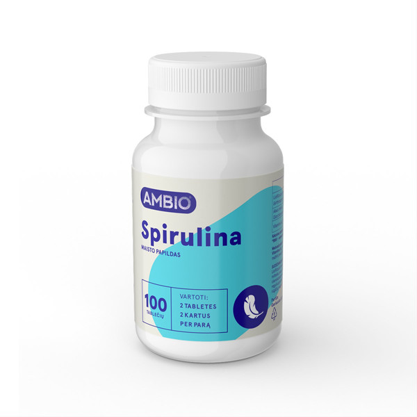 AMBIO SPIRULINA, 400 mg, 100 tablečių paveikslėlis