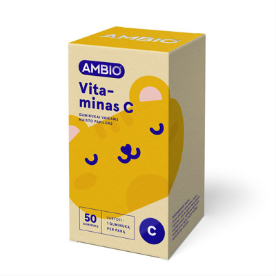 AMBIO VITAMINAS C VAIKAMS, 50 guminukų paveikslėlis