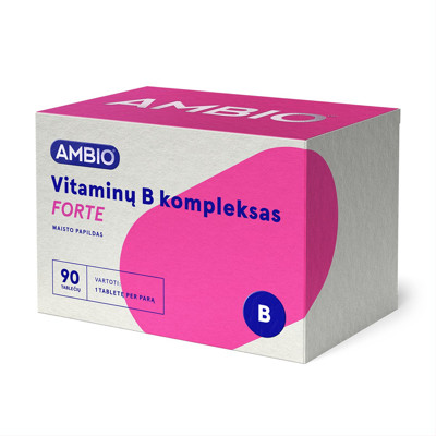 AMBIO VITAMINŲ B KOMPLEKSAS FORTE, 90 tablečių paveikslėlis