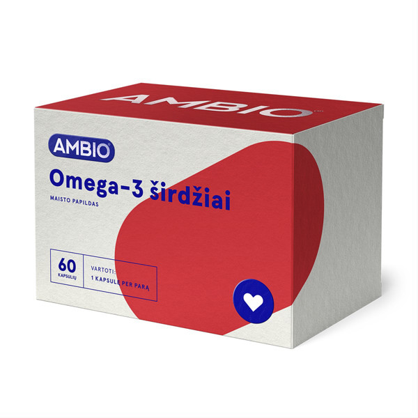 AMBIO OMEGA-3 ŠIRDŽIAI, 60 kapsulių paveikslėlis