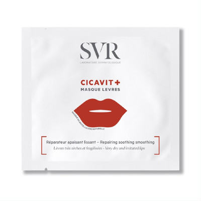 SVR CICAVIT+ MASQUE LÈVRES, lakštinė lūpų kaukė suskirdusių, išsausėjusių lūpų priežiūrai, 5 ml paveikslėlis