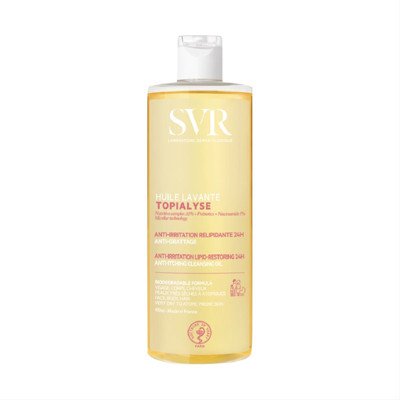 SVR TOPIALYSE HUILE LAVANTE, aliejinis kūno prausiklis niežtinčiai, itin sausai, atopiškai odai, 400ml paveikslėlis