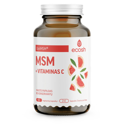ECOSH MSM + vitaminas C, 160 kapsulių paveikslėlis