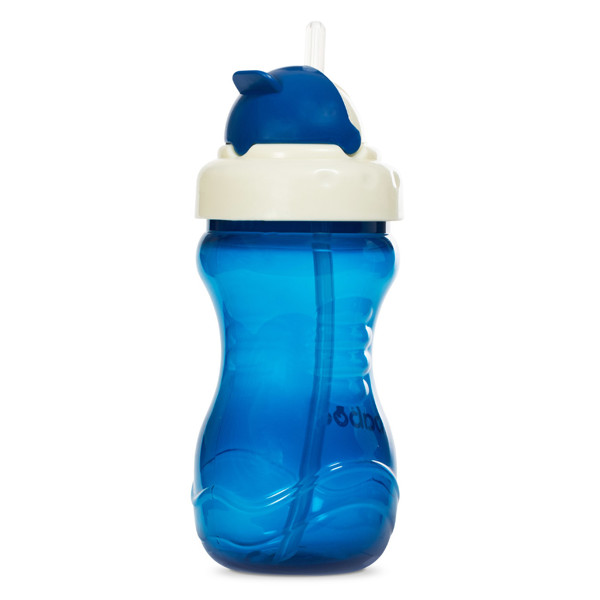 Baboo gertuvė su silikoniniu šiaudeliu, 360ml, 9+ mėn, mėlyna paveikslėlis
