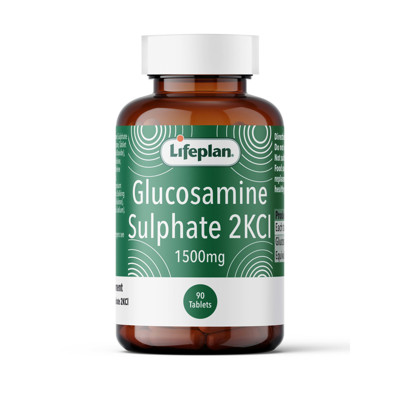 LIFEPLAN GLUCOSAMINE HI-STRENGTH, 1500 mg, grynas gliukozaminas, 90 tablečių paveikslėlis