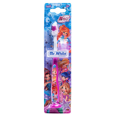 WINX minkštas dantų šepetėlis su siurbtuku vaikams, nuo 3 m., 1 vnt.