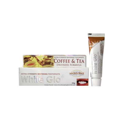 WHITE GLO COFFEE & TEA balinamoji dantų pasta kavos ir arbatos mėgėjams, 24 g