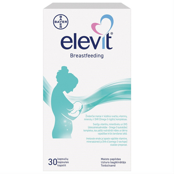 ELEVIT BREASTFEEDING, 30 kapsulių paveikslėlis