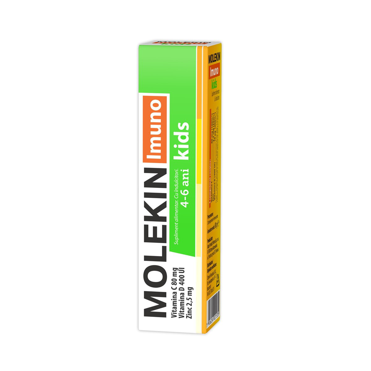 MOLEKIN IMUNO KIDS, vaikams 4-6 metų šnypšiančios tabletės,N20
