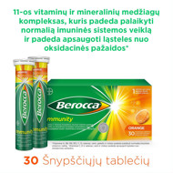 BEROCCA IMMUNITY, šnypščiosios tabletės, N30 paveikslėlis