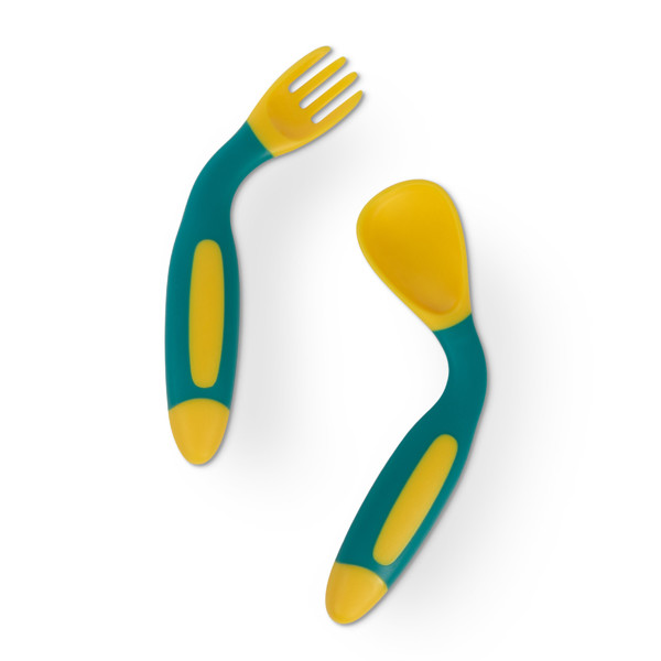 Baboo lankstūs įrankiai: šaukštelis ir šakutė, 6+ mėn, turkio paveikslėlis