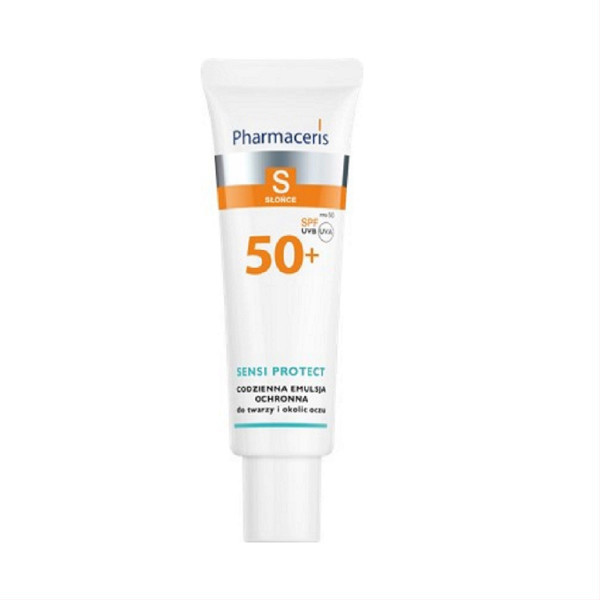 Pharmaceris S SENSI PROTECT, apsauginė emuslija jautriai odai, SPF50+, 50 ml paveikslėlis