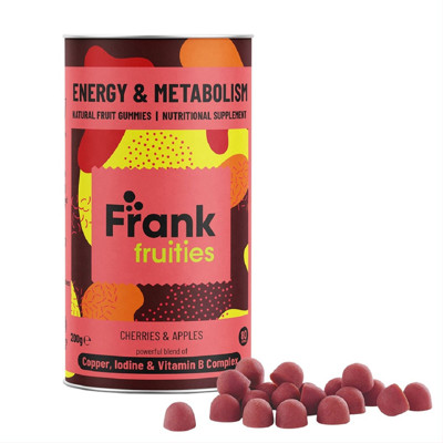FRANK FRUITIES ENERGY & METABOLISM, maisto papildas medžiagų apykaitos palaikymui, guminukai, N80  paveikslėlis