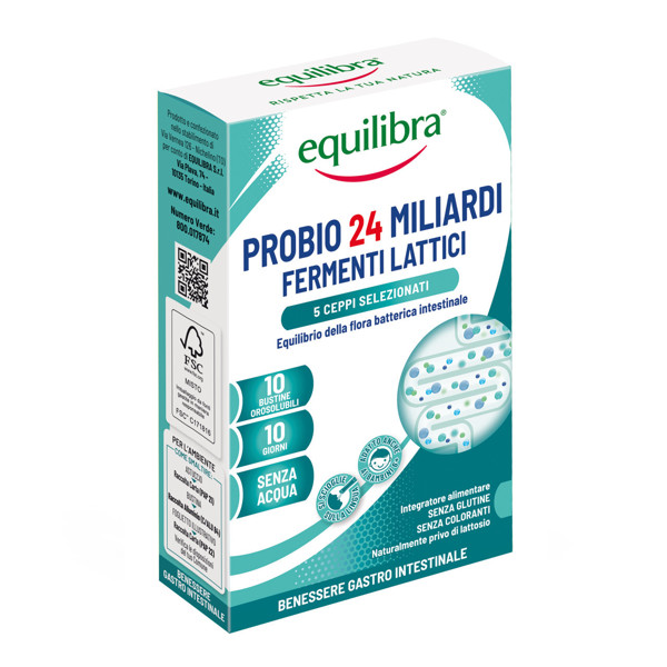 EQUILIBRA probiotikai PROBIO 24 MILIARDI DI FERMENTI