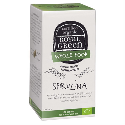 ROYAL GREEN BIO SPIRULINA, 1000 mg, 120 tablečių paveikslėlis